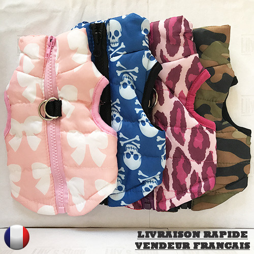 Manteau veste doudoune matelassé pour petit chien ou chat NEUF Manteau veste doudoune matelassé pour petit chien ou chat NEUF