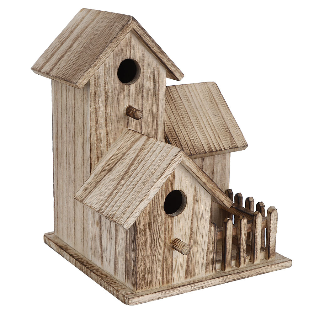 Boîte nidification Nichoir pour oiseaux en bois jardin extérieur Décoration