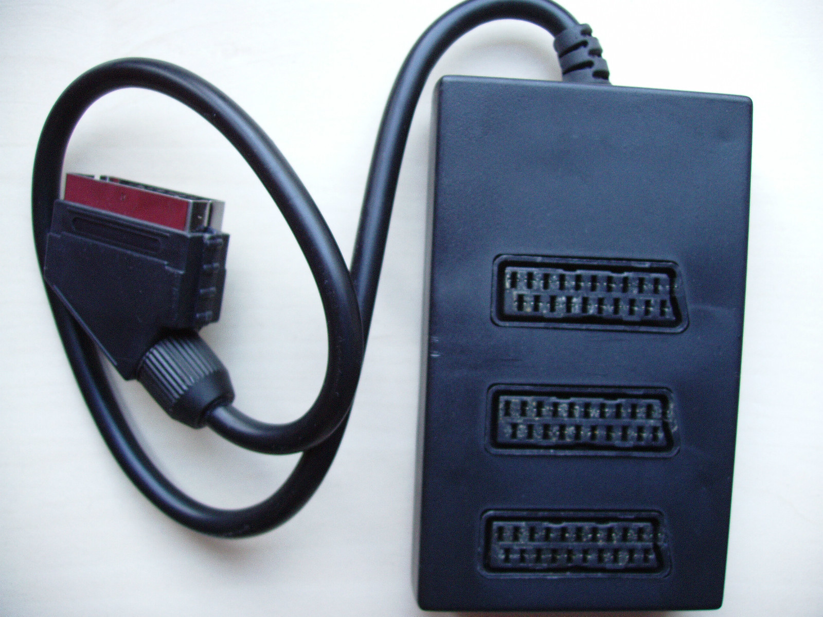 Bloc multiprises Péritel 3 prises 21 plots TV vidéo décodeur jeux vidéo , 50 cm
