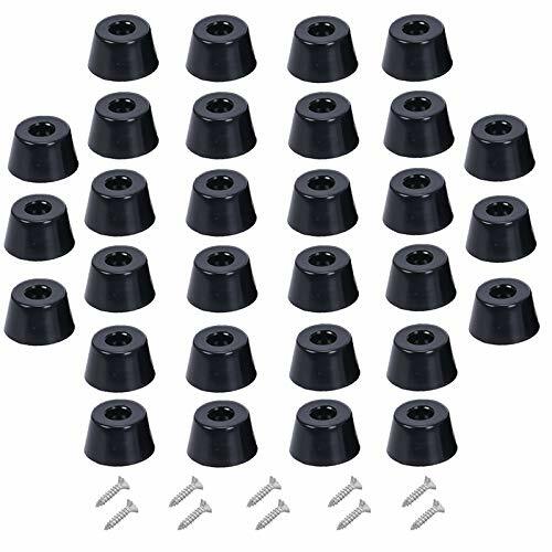 Pulluo 30pcs Pieds en Caoutchouc Noir Pieds de Meuble Pied de Machine à Laver Pulluo 30pcs Pieds en Caoutchouc Noir Pieds de Meuble Pied de Machine à Laver
