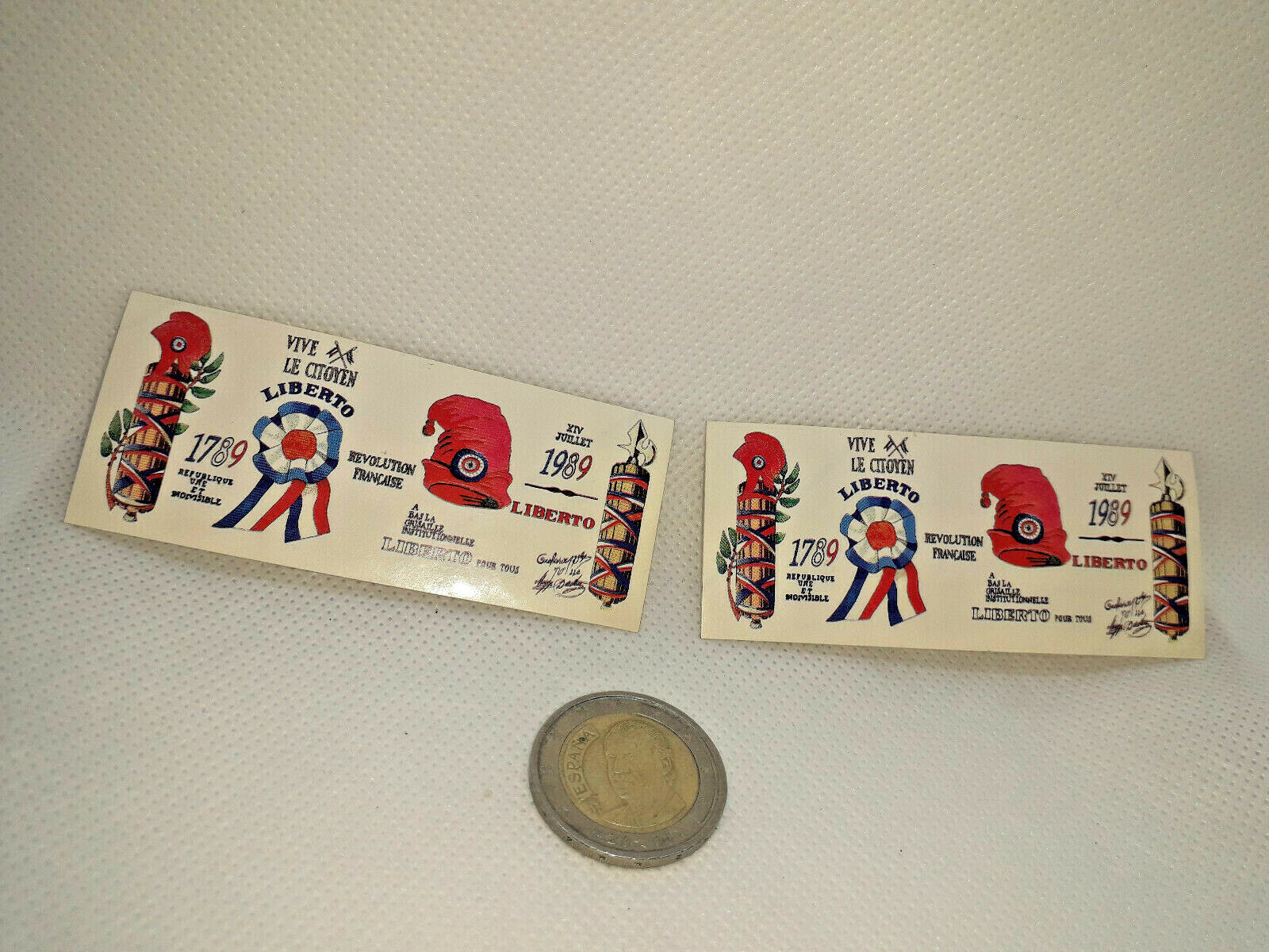 2 Autocollants bi centenaire de la révolution… 2 Autocollants bi centenaire de la révolution…