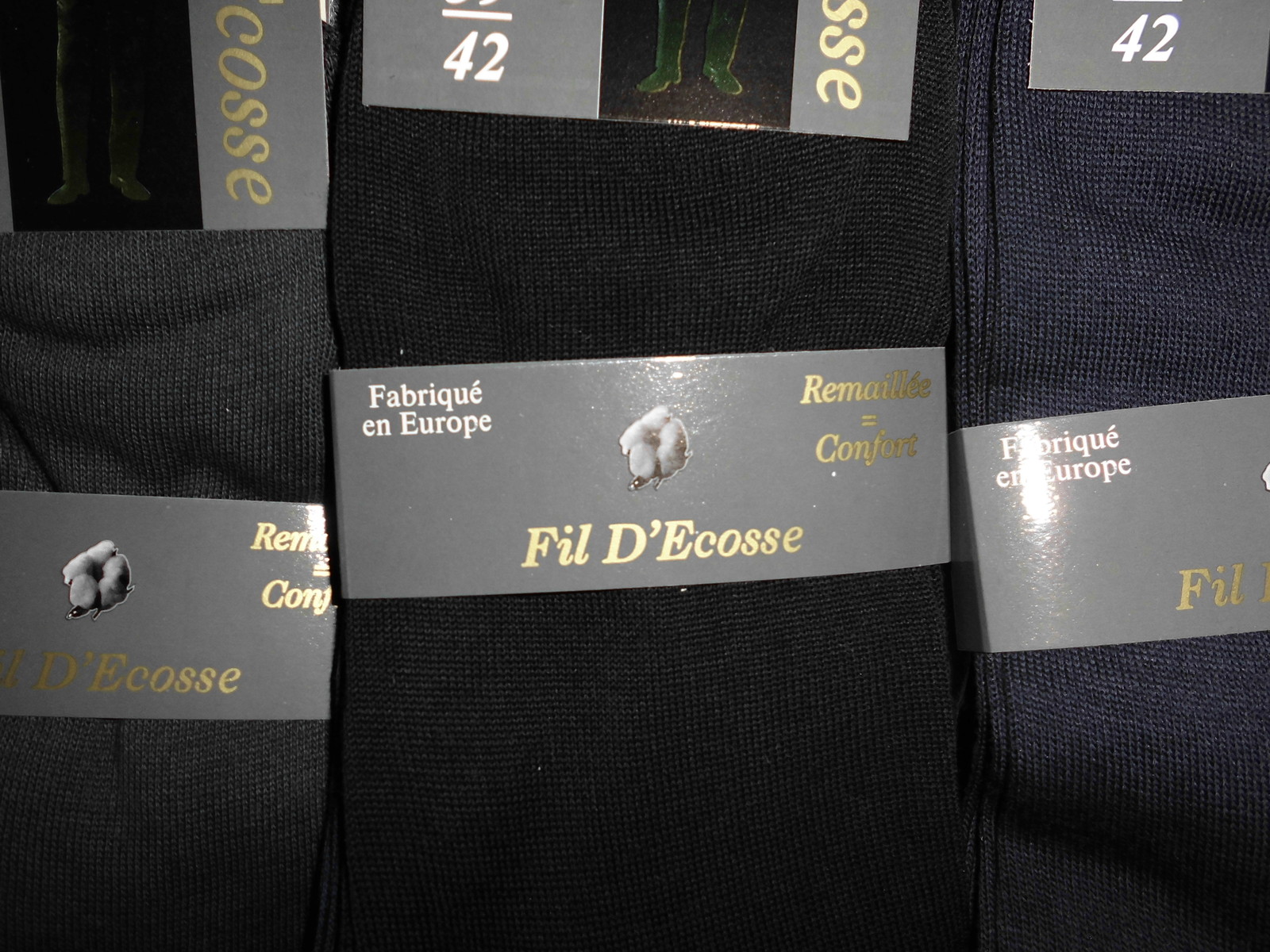 lot 6 paires de chaussettes Fil d écosse 100% coton noir homme pieds sensibles lot 6 paires de chaussettes Fil d écosse 100% coton noir homme pieds sensibles