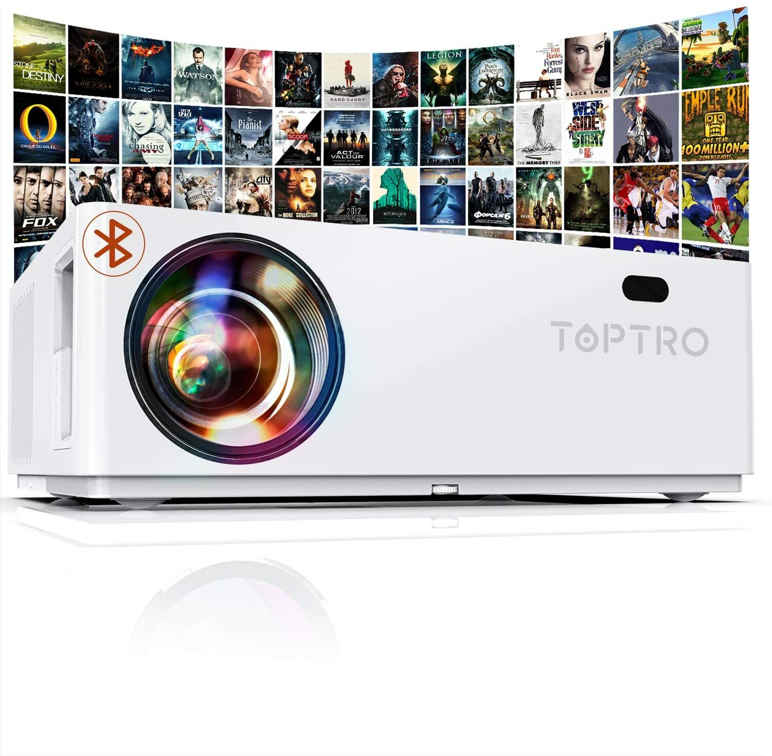 Vidéo Projecteur Bluetooth 7100 Lumens Full HD 1080P Natif 1920×1080 Soutien 4K Vidéo Projecteur Bluetooth 7100 Lumens Full HD 1080P Natif 1920×1080 Soutien 4K