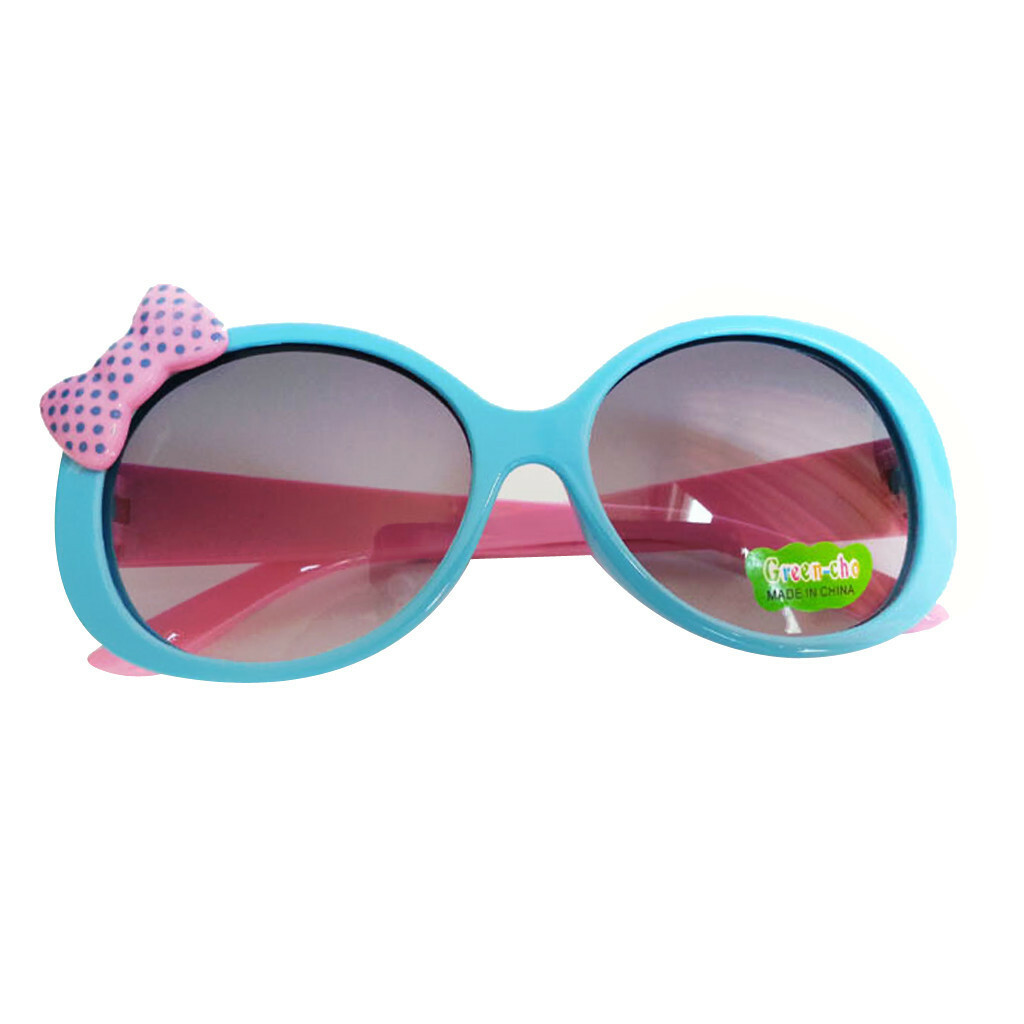 Soleil Enfants Coloré Mode UV400 Décoration de N½ud Papillon/Bowknot MignonsBleu