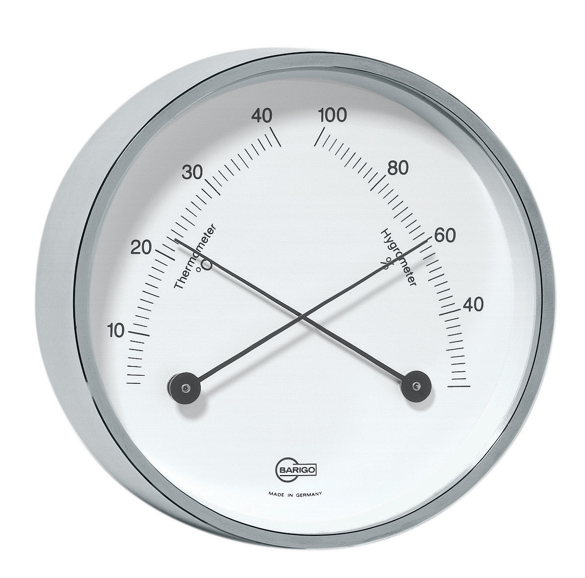 Barigo Maritime Nautika de Table, Thermomètre Hygromètre Nickel Accueil 85mm Barigo Maritime Nautika de Table, Thermomètre Hygromètre Nickel Accueil 85mm