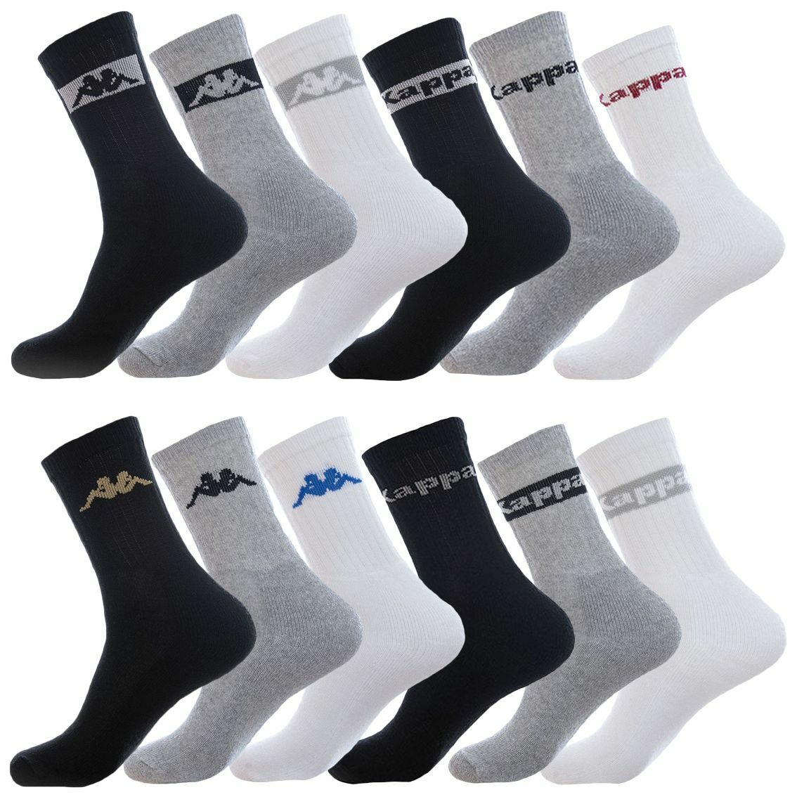 Lot de 12 chaussettes homme KAPPA Multicolor