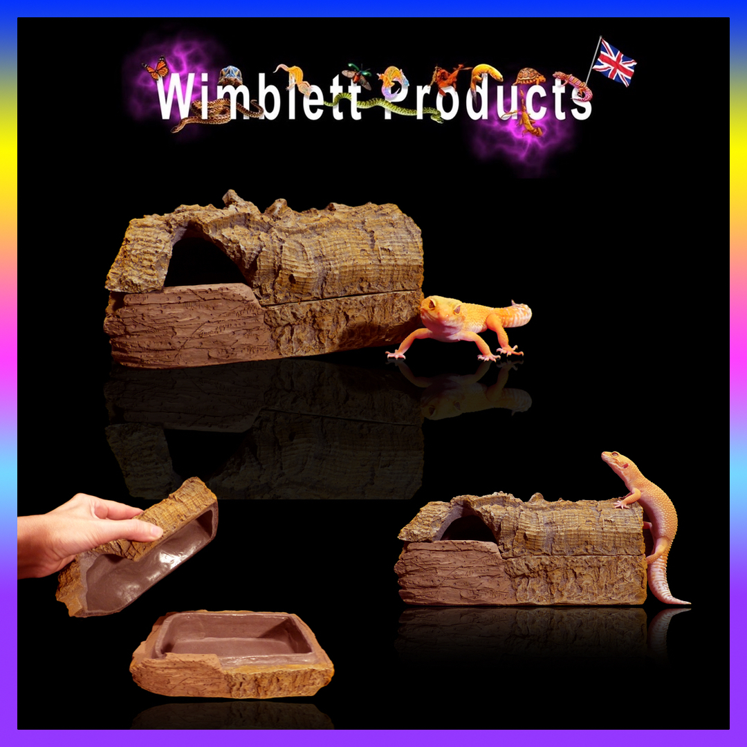 Reptiles, Leopard Geckos, Lizards, Log Effect Cave, Moss Box, Egg Laying Chamber Reptiles, Leopard Geckos, Lizards, Log Effect Cave, Moss Box, Egg Laying Chamber