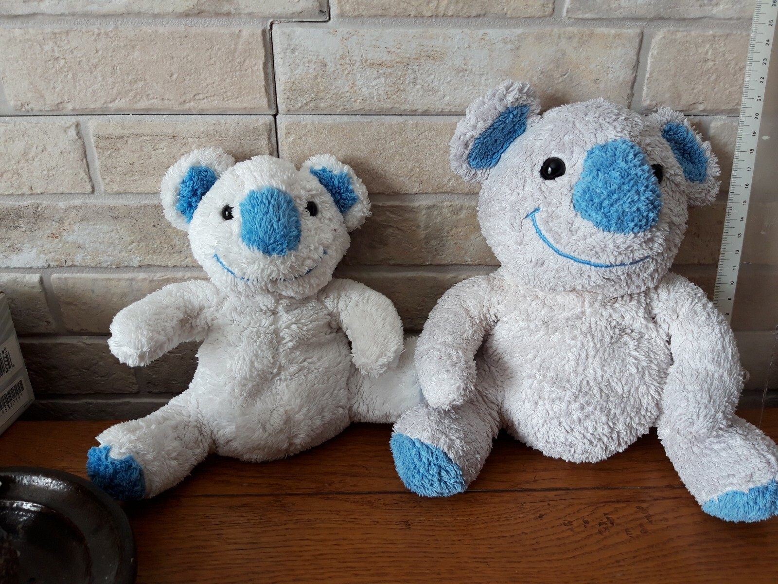 Lot Doudous peluches koala bleu et blanc BEBISOL Lot Doudous peluches koala bleu et blanc BEBISOL