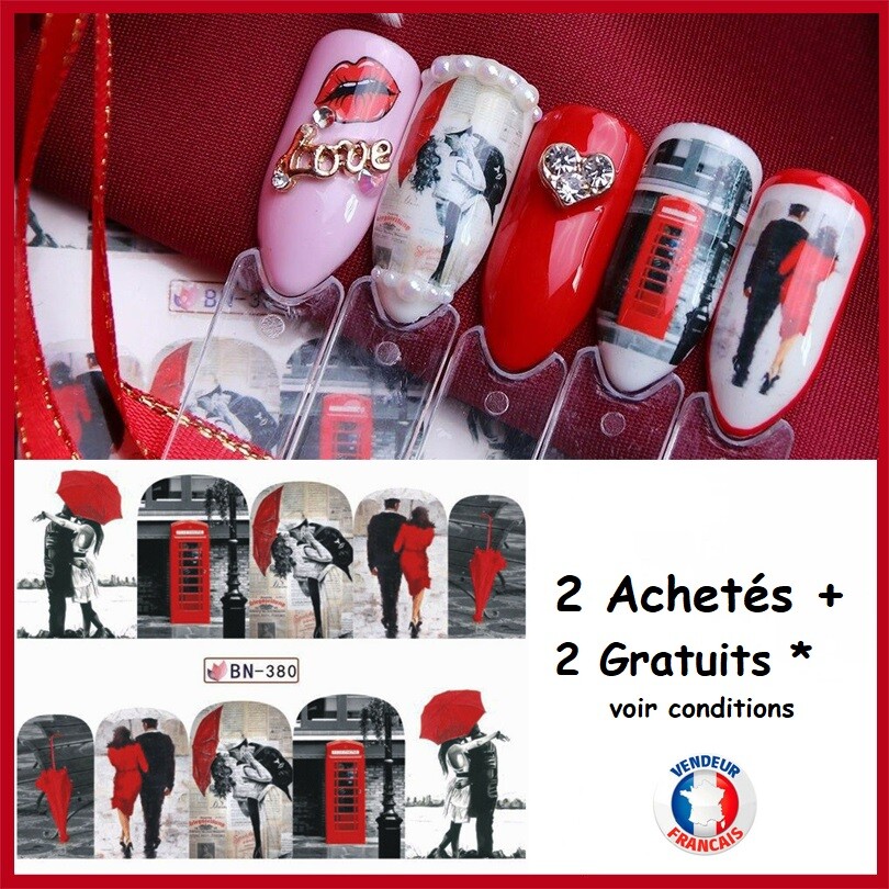 ❤️NOUVEAU STICKERS GLAMOUR BIJOUX ONGLES WATER DECALS NAIL ART MANUCURE