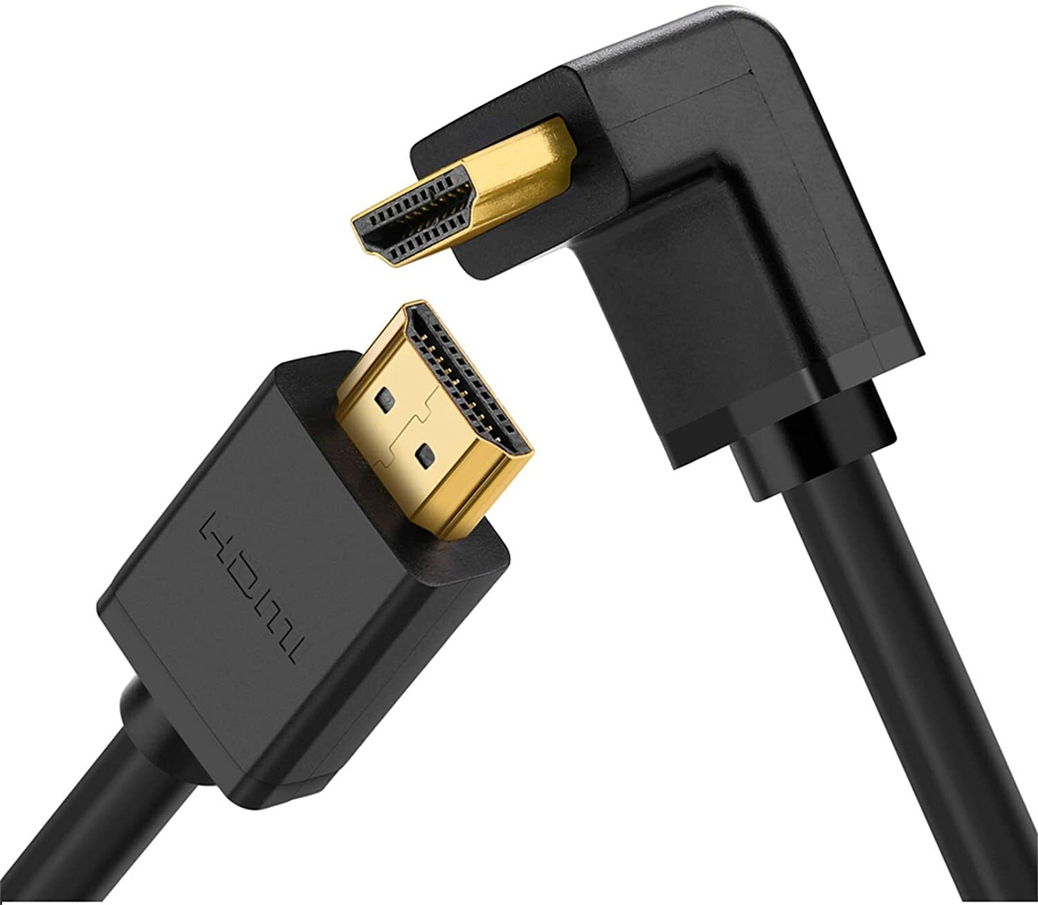 Câble HDMI 4K 60Hz Coudé 90 Degrés Cordon Ultra HD High Speed 18Gbps cordon 2m