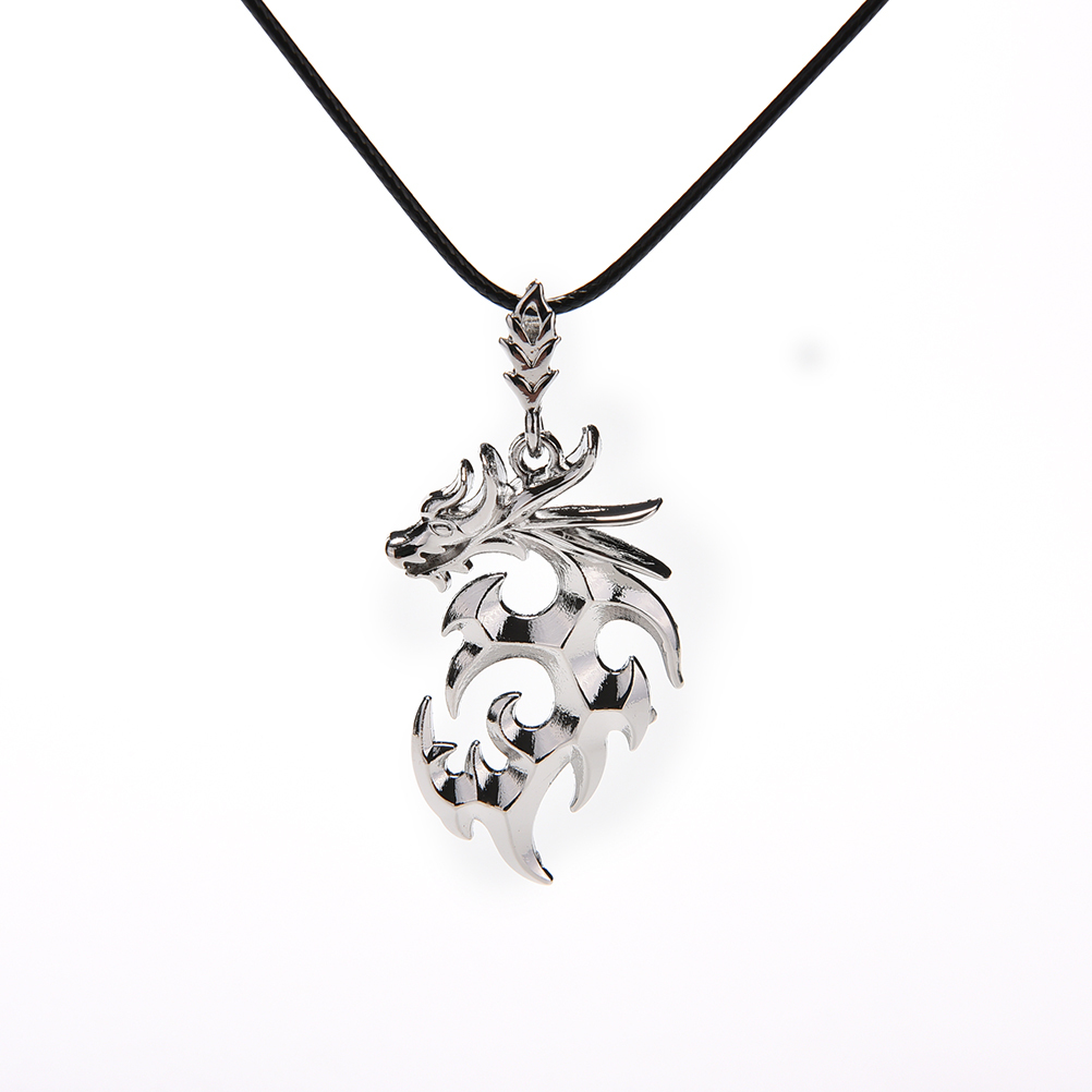 1pc Dragon forme Colliers & Pendentifs pour hommes mode bijoux en argent ColliS2