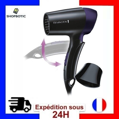 Sèche-Cheveux de Voyage, Puissant 1400W, Poignée Pliable, 2 Températures Sèche-Cheveux de Voyage, Puissant 1400W, Poignée Pliable, 2 Températures