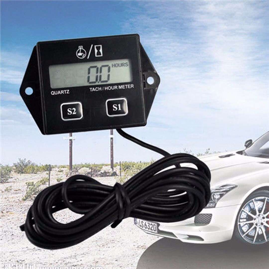 LCD RPM Tachymètre Compte-Tours Digital Bougie d’allumage Moto Hot