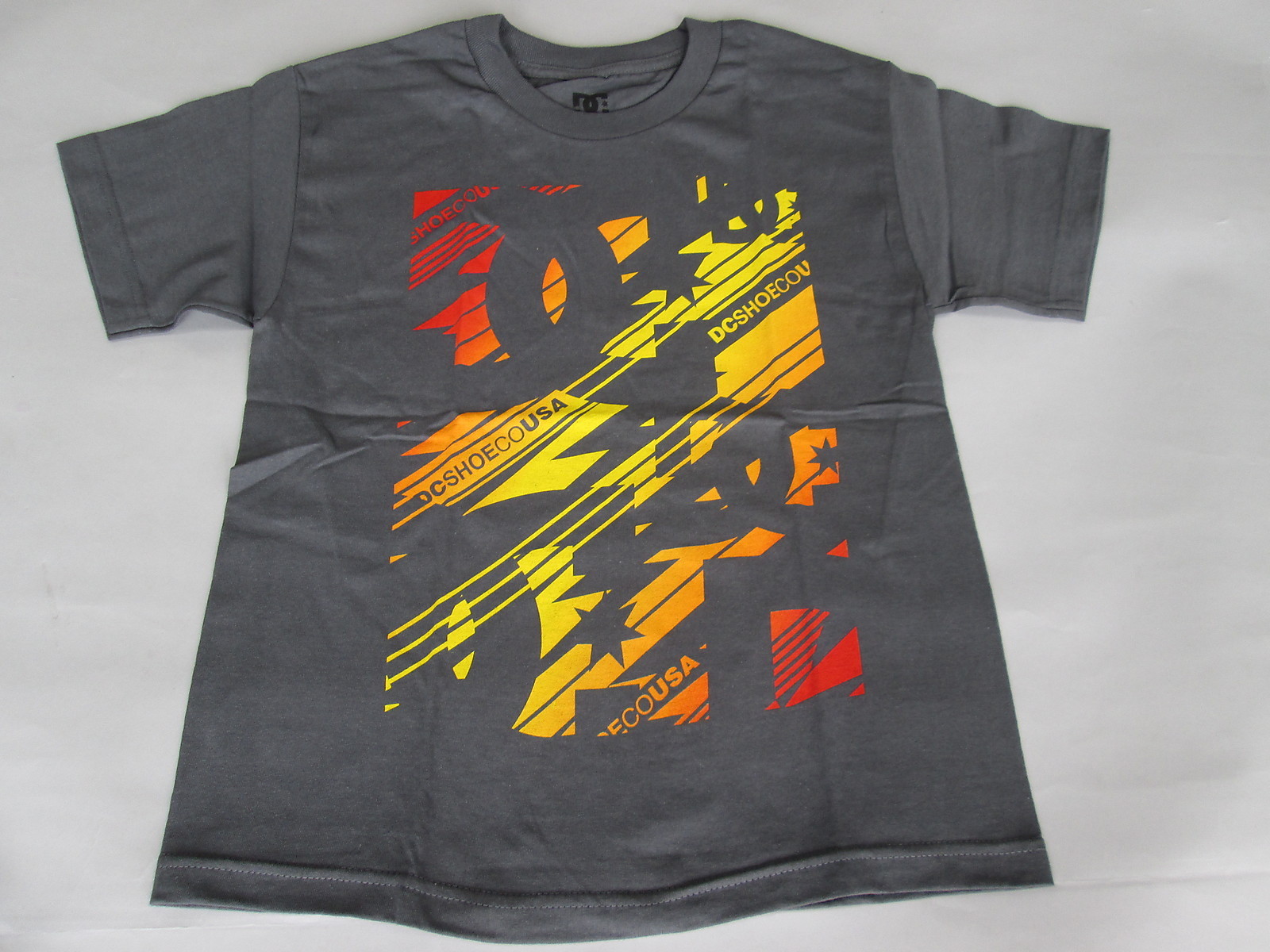 Jeunes Enfants Véritable DC Décontracté Mode Skate BMX MX T-Shirt S/M/L Gris