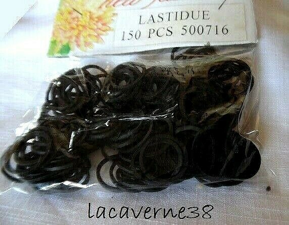150 Petits élastiques noir pour cheveux chignon tresse afro accessoires coiffure