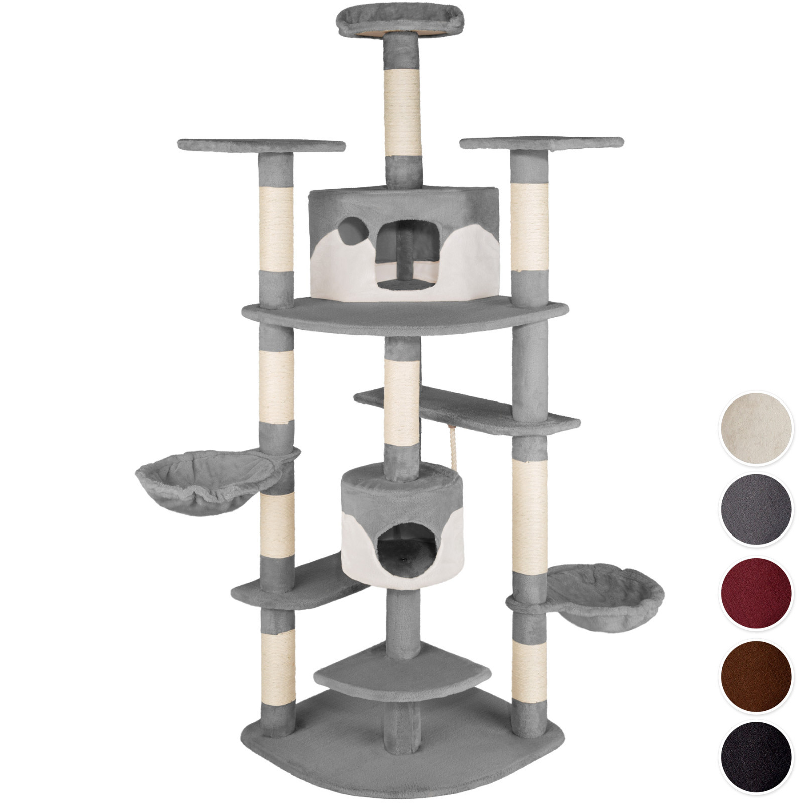 Arbre à chat griffoir grattoir sisal hamac hauteur 201 cm Arbre à chat griffoir grattoir sisal hamac hauteur 201 cm