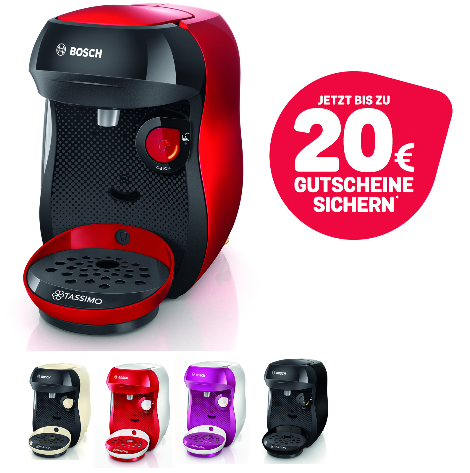 B-Ware Bosch Tassimo Happy + Bons D’Achat Machine à Boissons Chaudes Capsules B-Ware Bosch Tassimo Happy + Bons D’Achat Machine à Boissons Chaudes Capsules