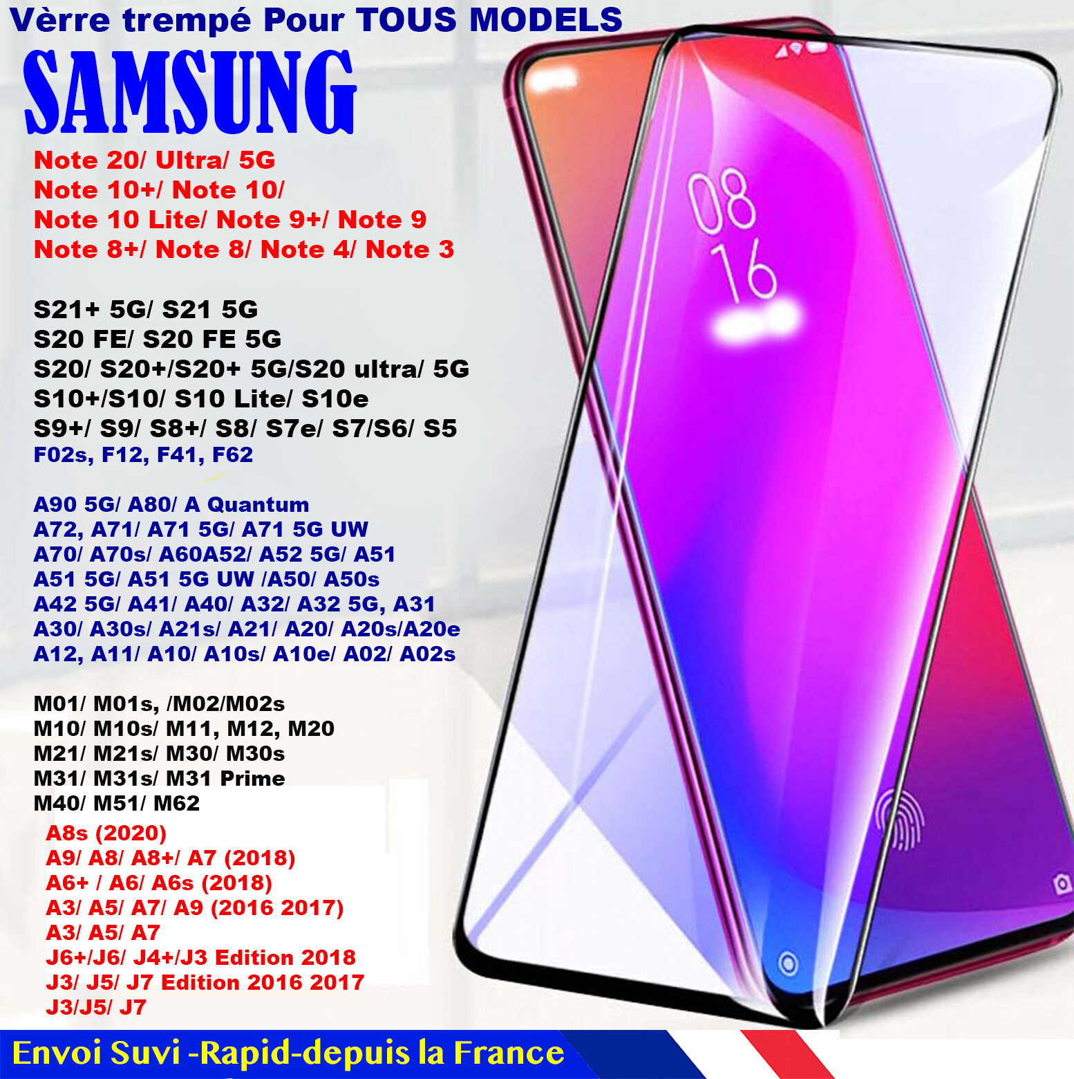 VITRE VERRE TREMPE SAMSUNG S8 S9 Plus S10 e S20 FILM PROTECTION ECRAN 3D TOTAL VITRE VERRE TREMPE SAMSUNG S8 S9 Plus S10 e S20 FILM PROTECTION ECRAN 3D TOTAL