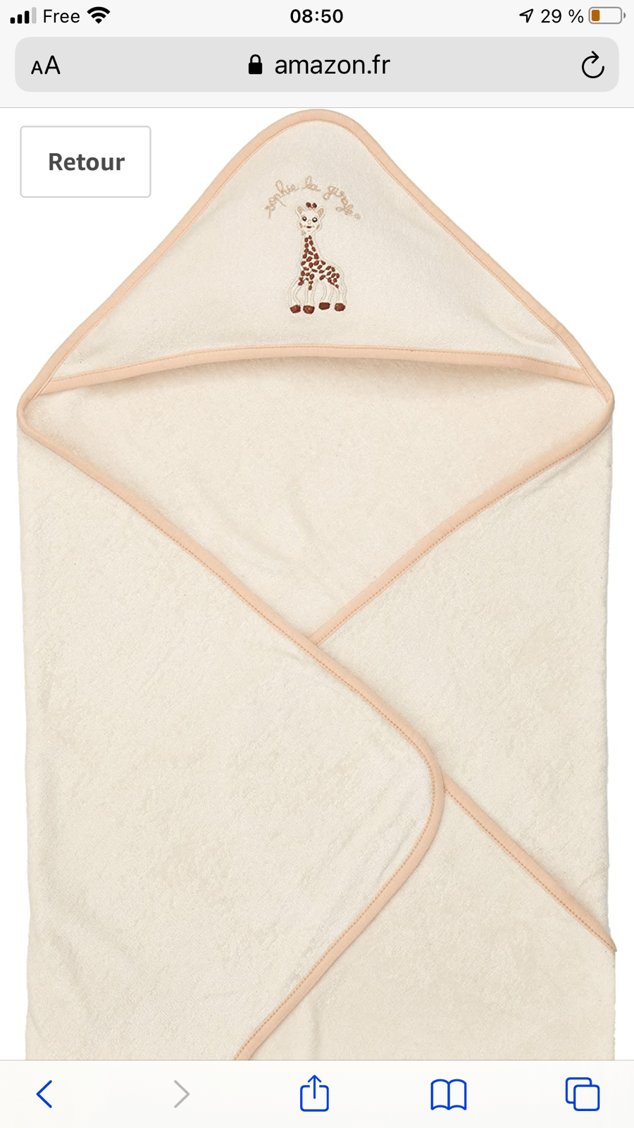 Cape de bain Sophie la girafe Cape de bain Sophie la girafe