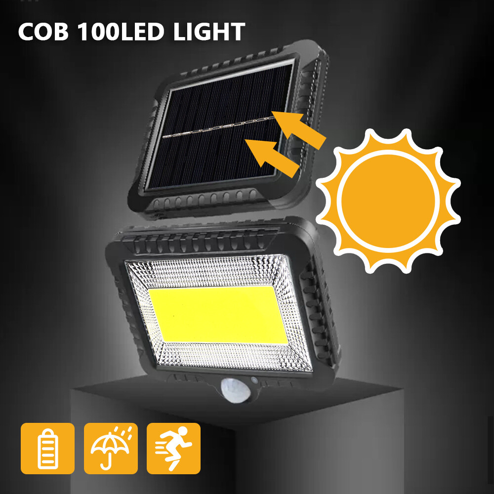 Lampe Solaire Détecteur Mouvement Étanche Extérieur 100 LED Sécurité Jardin FR Lampe Solaire Détecteur Mouvement Étanche Extérieur 100 LED Sécurité Jardin FR