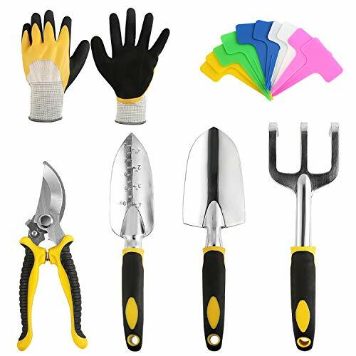 BelleStyle Kit Outils de Jardinage 5 Pièces Ensemble Outils Manuels avec Gant… BelleStyle Kit Outils de Jardinage 5 Pièces Ensemble Outils Manuels avec Gant…