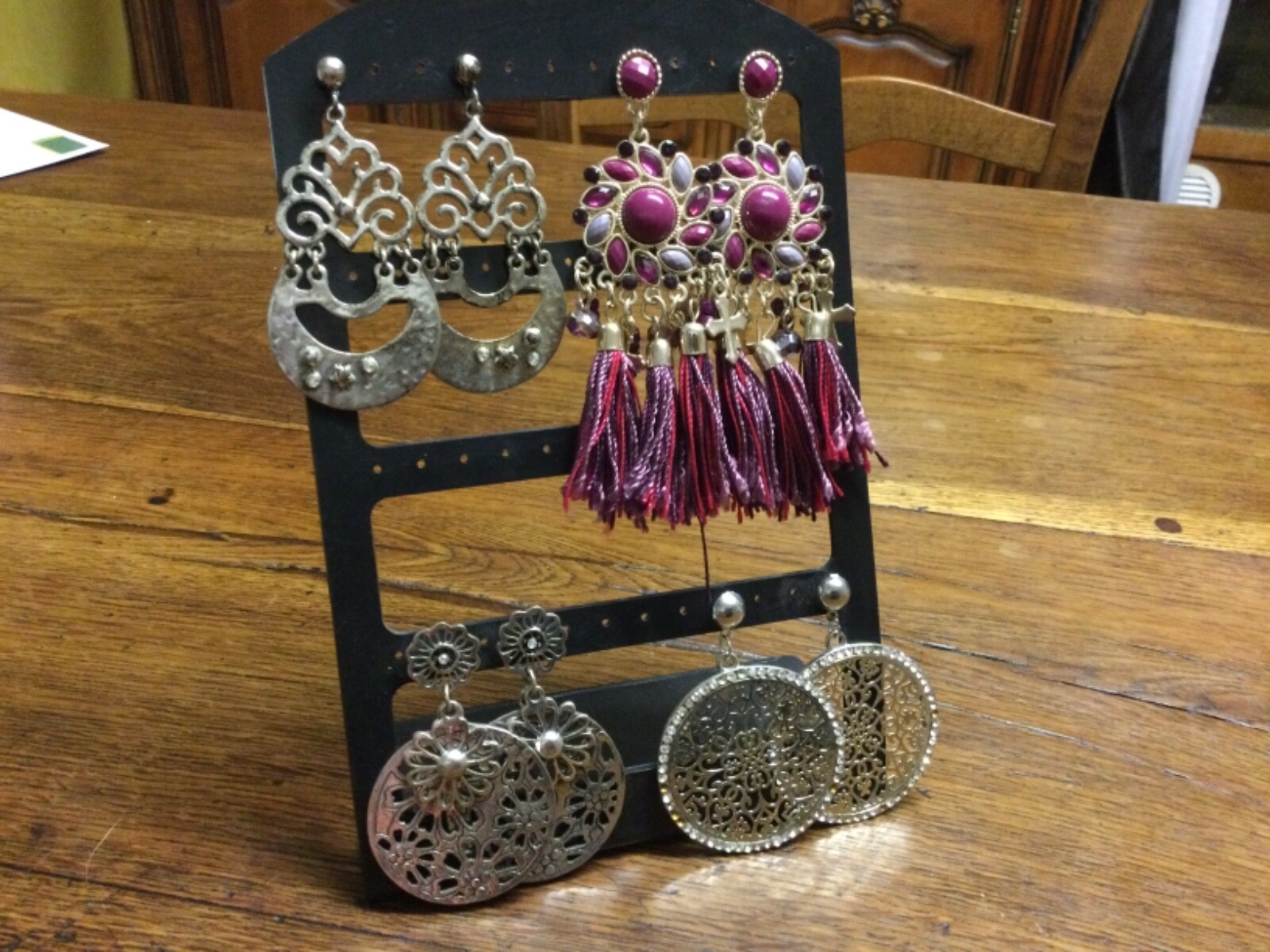 bijoux fantaisie boucles d’oreilles fantaisie couleur mauve bijoux fantaisie boucles d’oreilles fantaisie couleur mauve