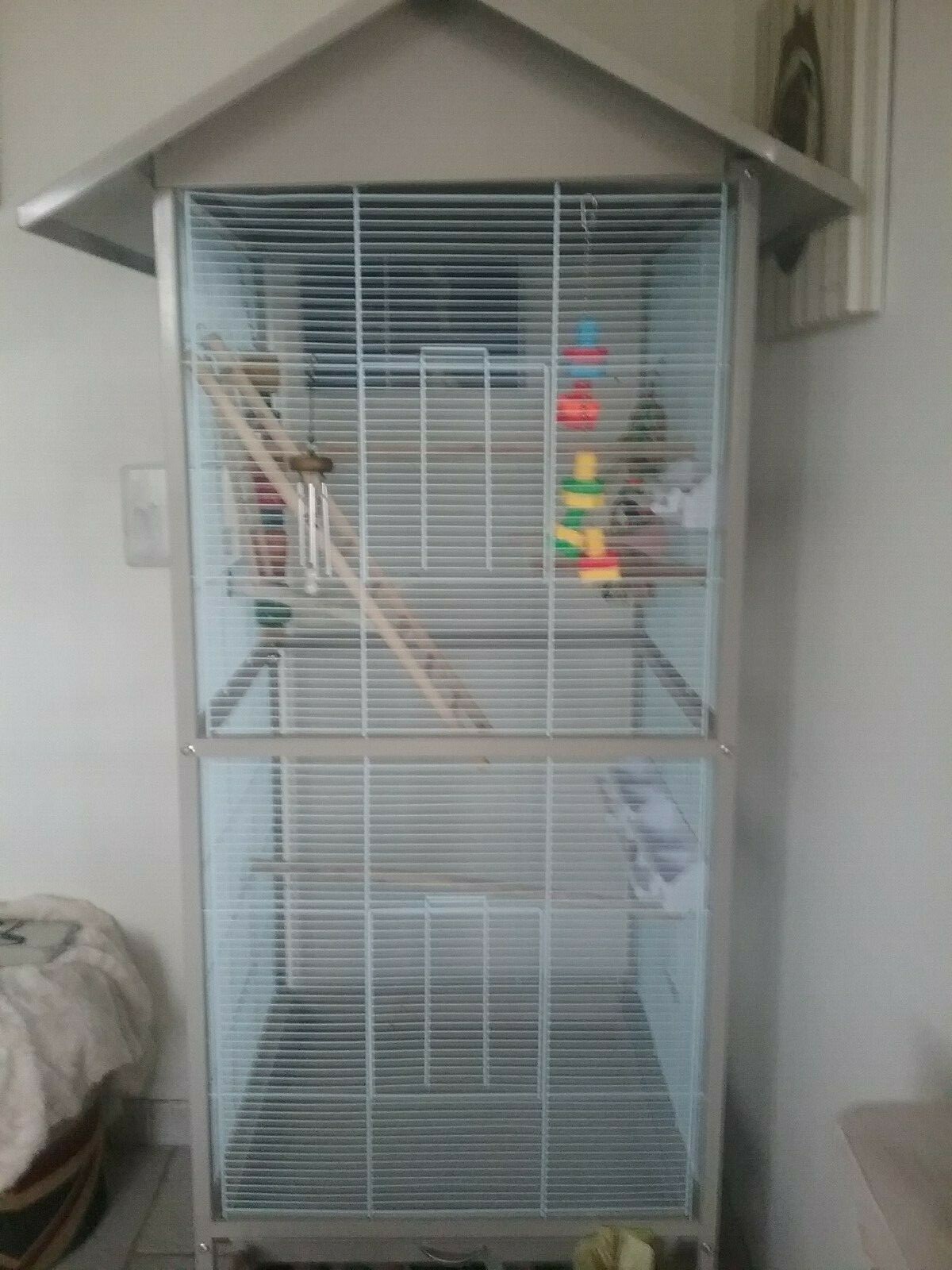 Cage pour oiseaux, perruches avec accessoires Cage pour oiseaux, perruches avec accessoires