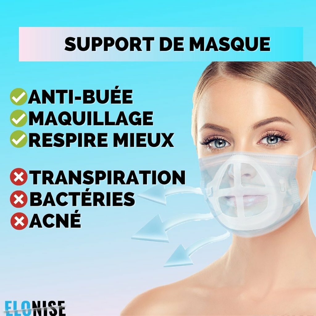 Protège Maquillage bué lunette Support  Masque 3D Respirant EXPEDIE DE FRANCE