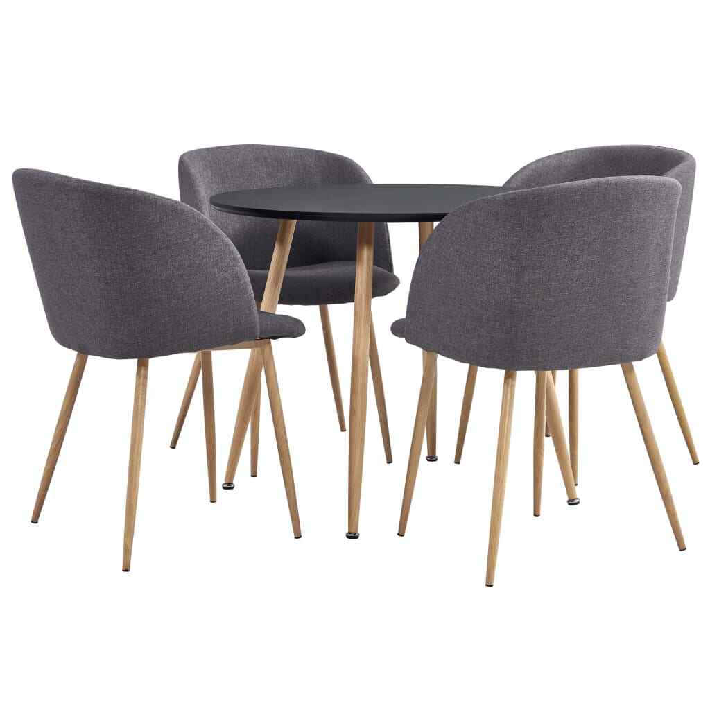 vidaXL Ensemble de Salle à Manger 5 pcs Taupe Tissu Mobilier Cuisine Dîner vidaXL Ensemble de Salle à Manger 5 pcs Taupe Tissu Mobilier Cuisine Dîner