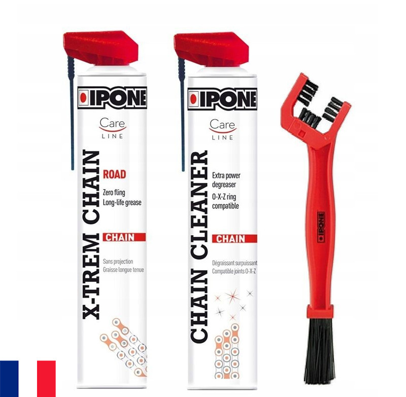 IPONE Pack brosse + dégraissant + graisse de chaîne Road Chain Care – moto IPONE Pack brosse + dégraissant + graisse de chaîne Road Chain Care – moto