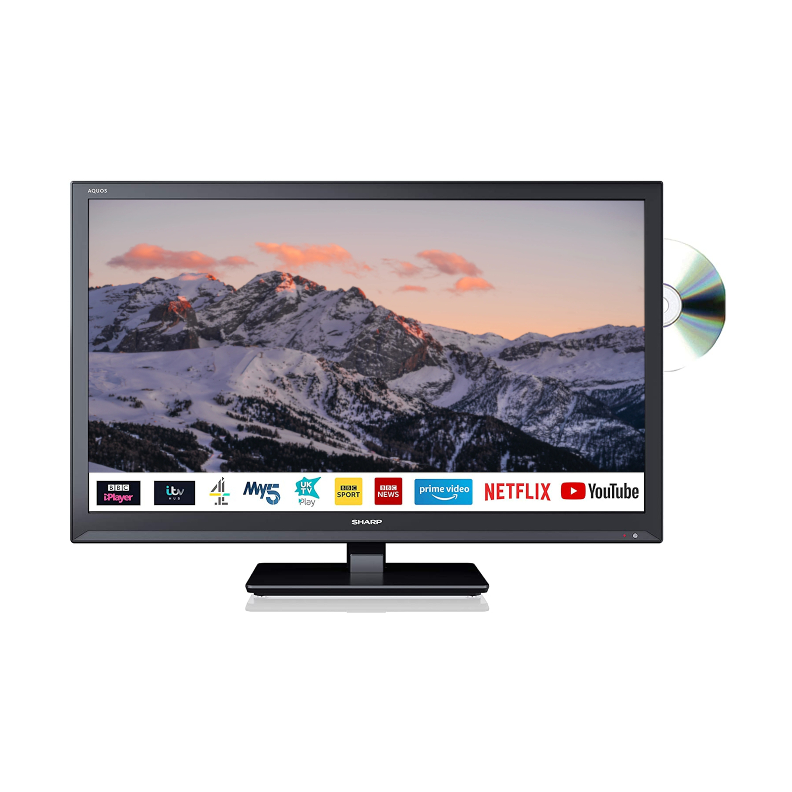 Sharp 24″ Inch HD Ready LED Smart TV with Built-In DVD Player and Built-in Wi-FI Sharp 24″ Inch HD Ready LED Smart TV with Built-In DVD Player and Built-in Wi-FI