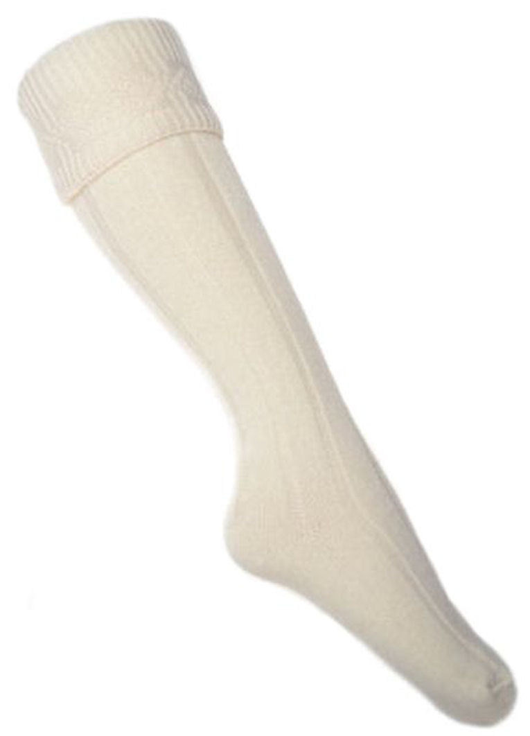 Chaussettes de Kilt Crème – Affaire – 40-42 Chaussettes de Kilt Crème – Affaire – 40-42