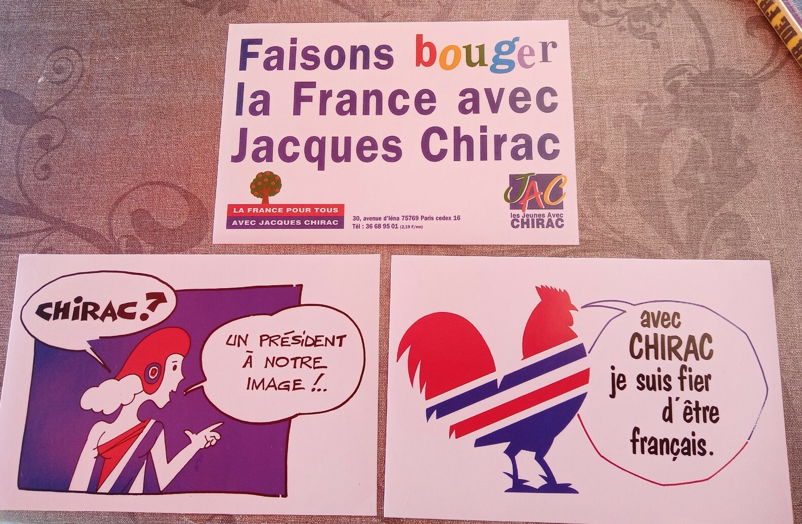 Autocollants Campagne Présidentielle Jacques Chirac