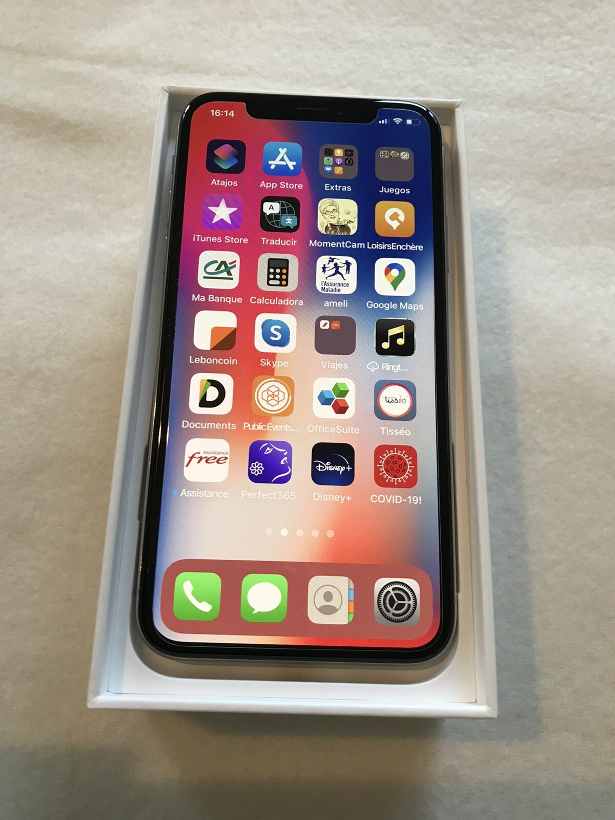 Apple iPhone X 64 Go Argenté comme NEUF Débloqué Tous Opérateur NON Reconditioné Apple iPhone X 64 Go Argenté comme NEUF Débloqué Tous Opérateur NON Reconditioné