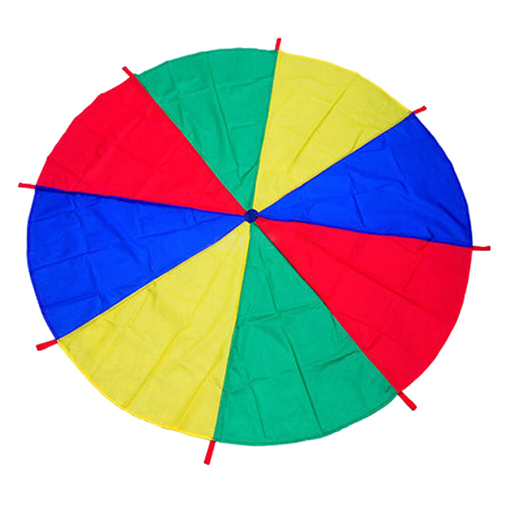 Enfants jouant en plein air arc-en-ciel parachute jeu exercice sport jouet 3 m
