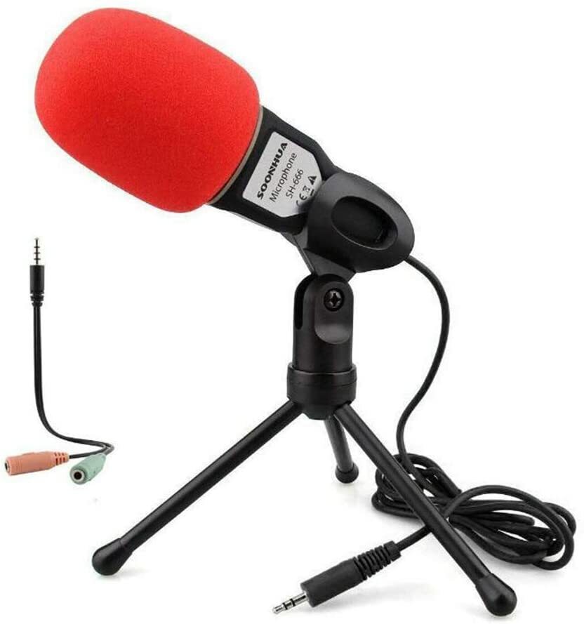 Microphone à condensateur 3,5 mm Omnidirectionnel Plug Play Support jeux Vidéo Microphone à condensateur 3,5 mm Omnidirectionnel Plug Play Support jeux Vidéo