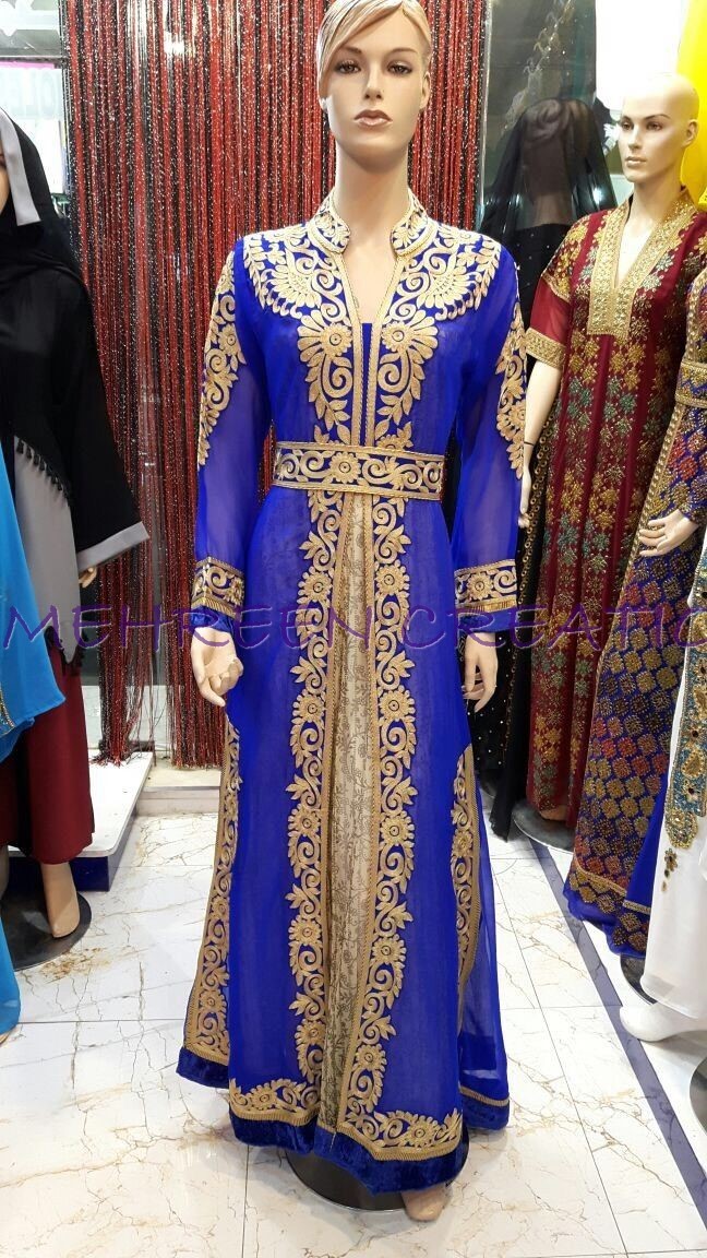 Dubaï Marocain Robe Caftan Arabe Vêtements Chaud pour Femmes Vêtement 3029
