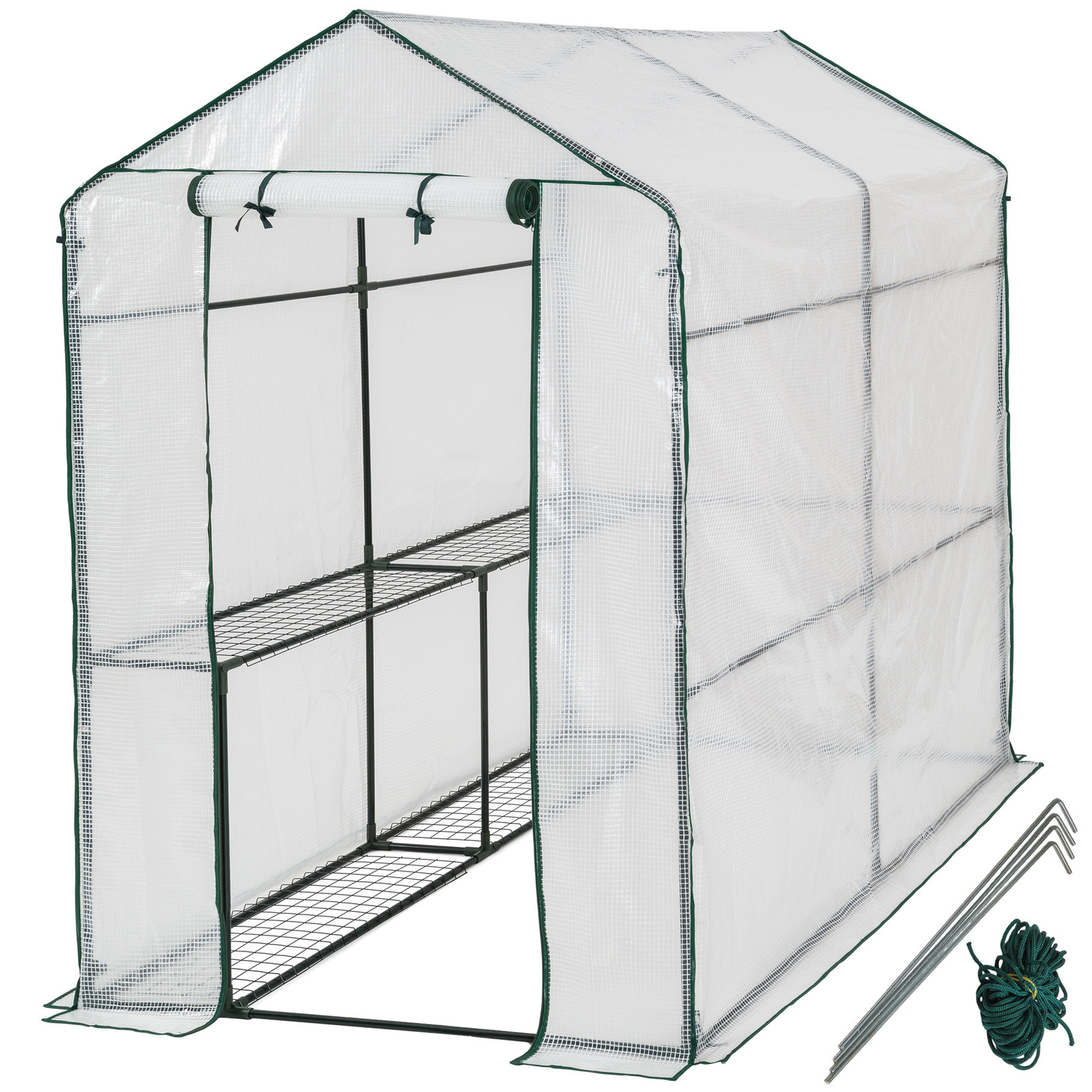 Serre de jardin metal PE plastique tente abri légume fruit plante 186x120x190cm Serre de jardin metal PE plastique tente abri légume fruit plante 186x120x190cm