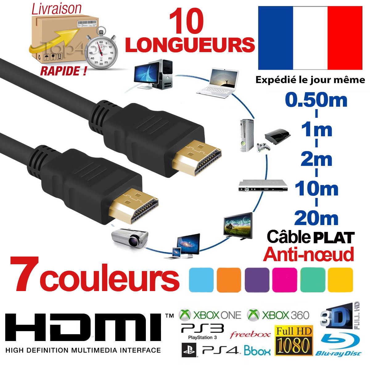 HDMI CABLE V2.0 0.50M 1M 2M 5M 10M 20M HIGH SPEED 4K 2160P 3D ULTRA HD PS4 XBOX HDMI CABLE V2.0 0.50M 1M 2M 5M 10M 20M HIGH SPEED 4K 2160P 3D ULTRA HD PS4 XBOX