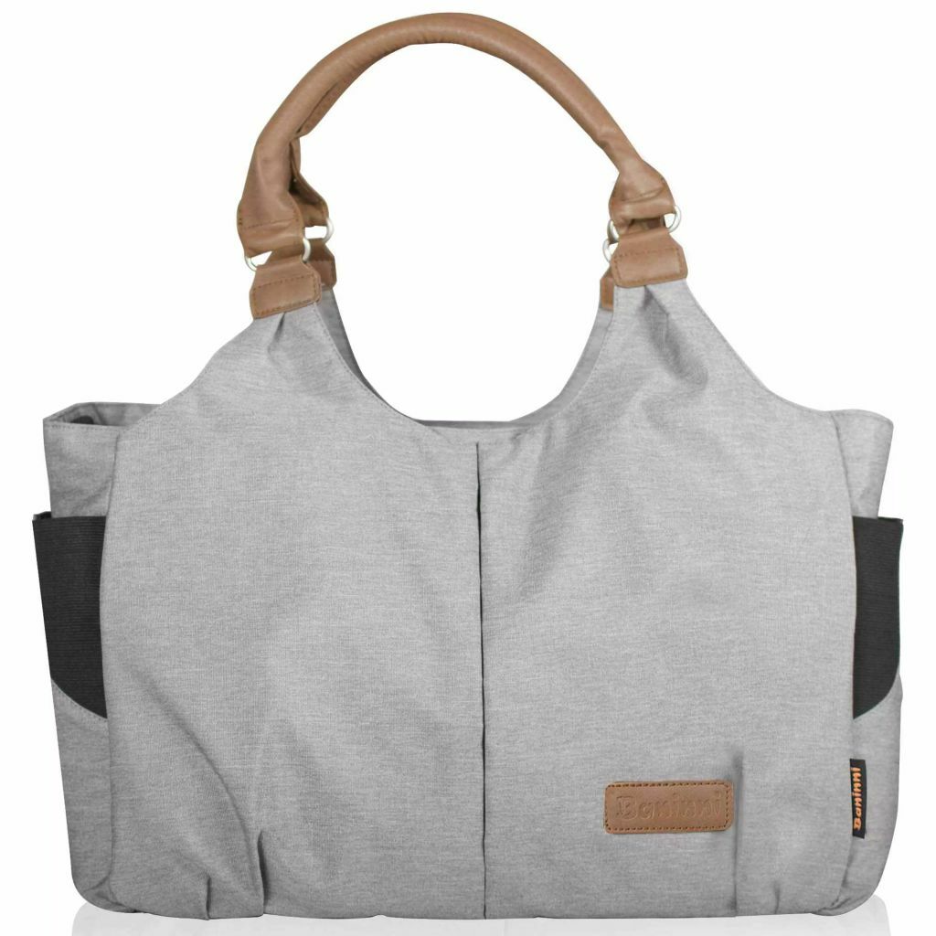 Baninni Sac à Langer Palermo Gris Clair Sac à Couches Maman Bébé Marternité Baninni Sac à Langer Palermo Gris Clair Sac à Couches Maman Bébé Marternité