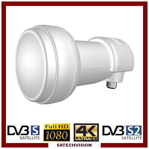 LNB Universel Single Premium 0,1 dB Tête 1 Sortie Full HD 3D Ultra HD 4K LNB Universel Single Premium 0,1 dB Tête 1 Sortie Full HD 3D Ultra HD 4K