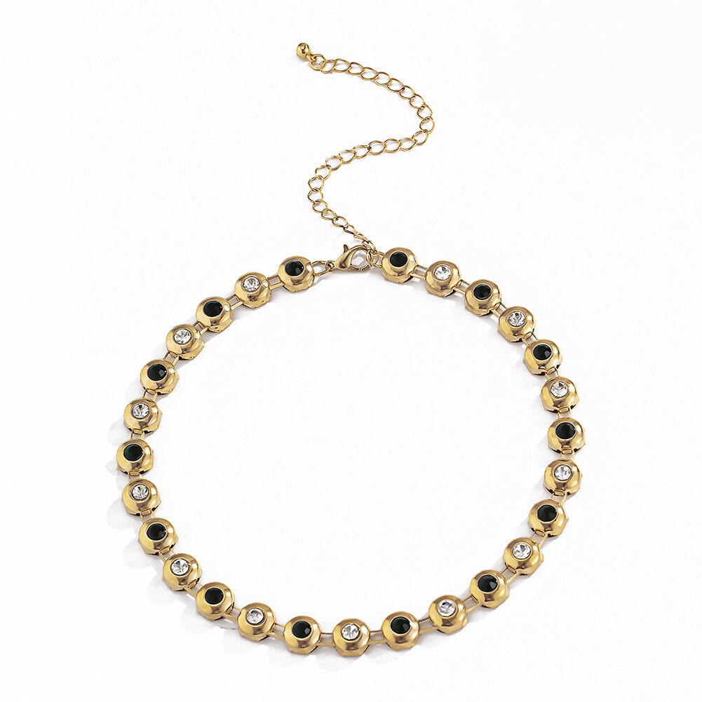 Strass Lady Hip Hop Collier Choker Punk Cristal Pendentif Bling Chaîne Bijoux Strass Lady Hip Hop Collier Choker Punk Cristal Pendentif Bling Chaîne Bijoux