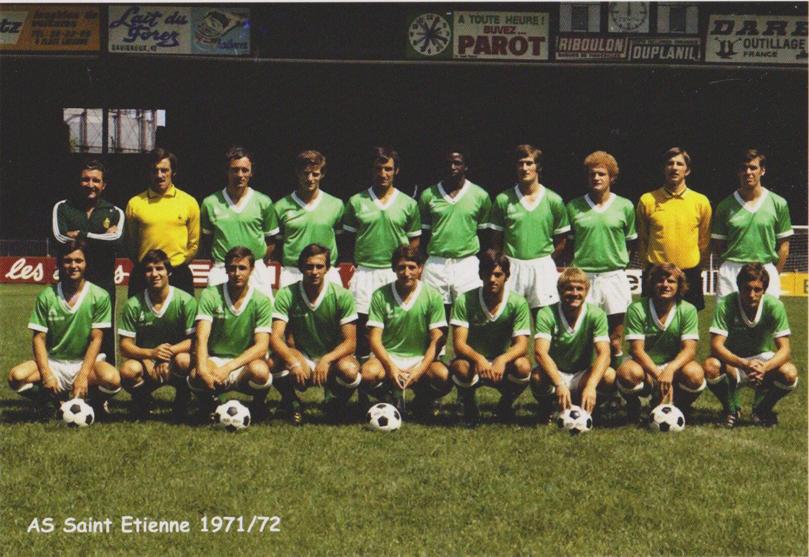 FOOTBALL CP EQUIPE DE  AS  SAINT  ETIENNE 1971/72