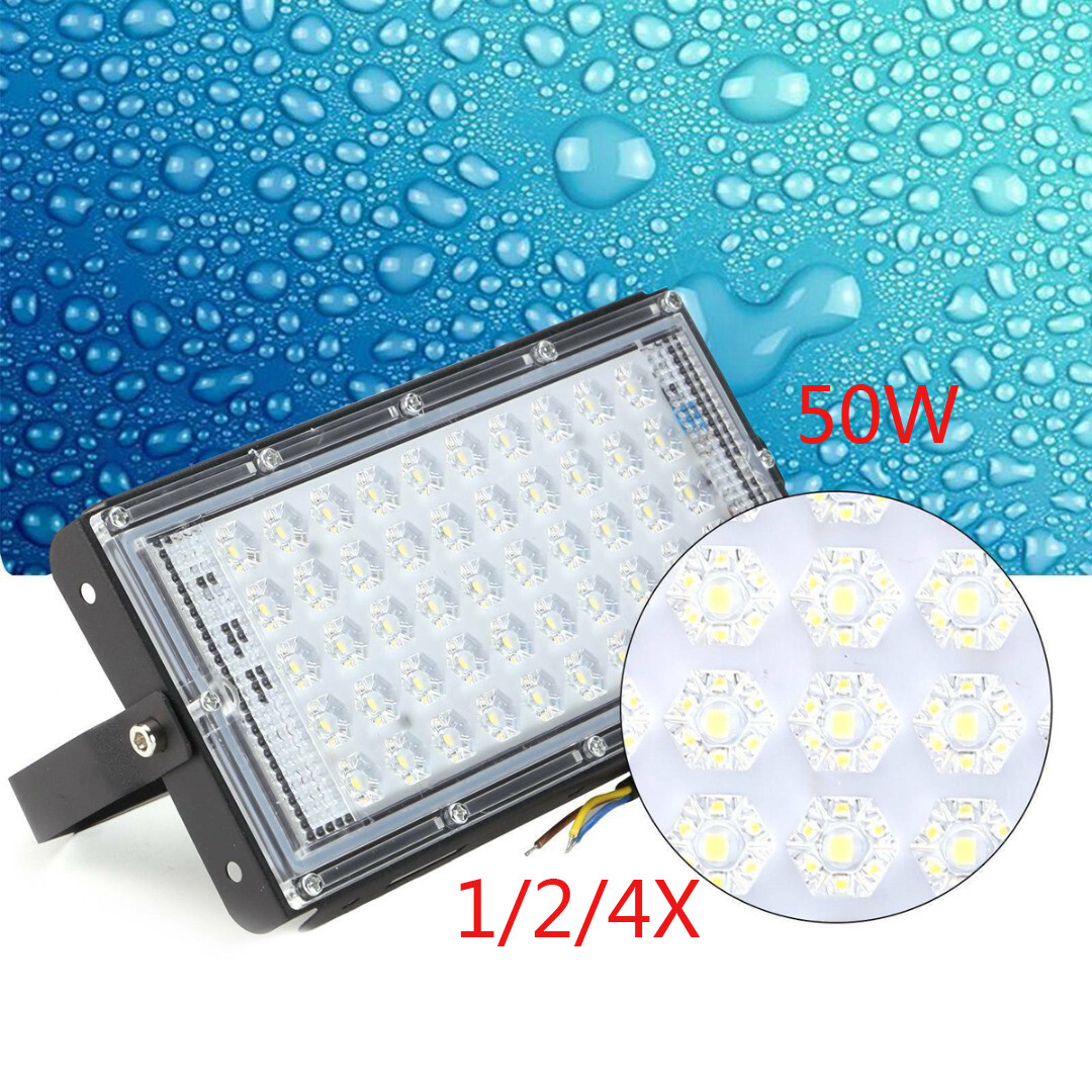 1/2/4X 50W LED Lampe Projecteur Flood Light Lumière Extérieur Jardin Sécurité 1/2/4X 50W LED Lampe Projecteur Flood Light Lumière Extérieur Jardin Sécurité