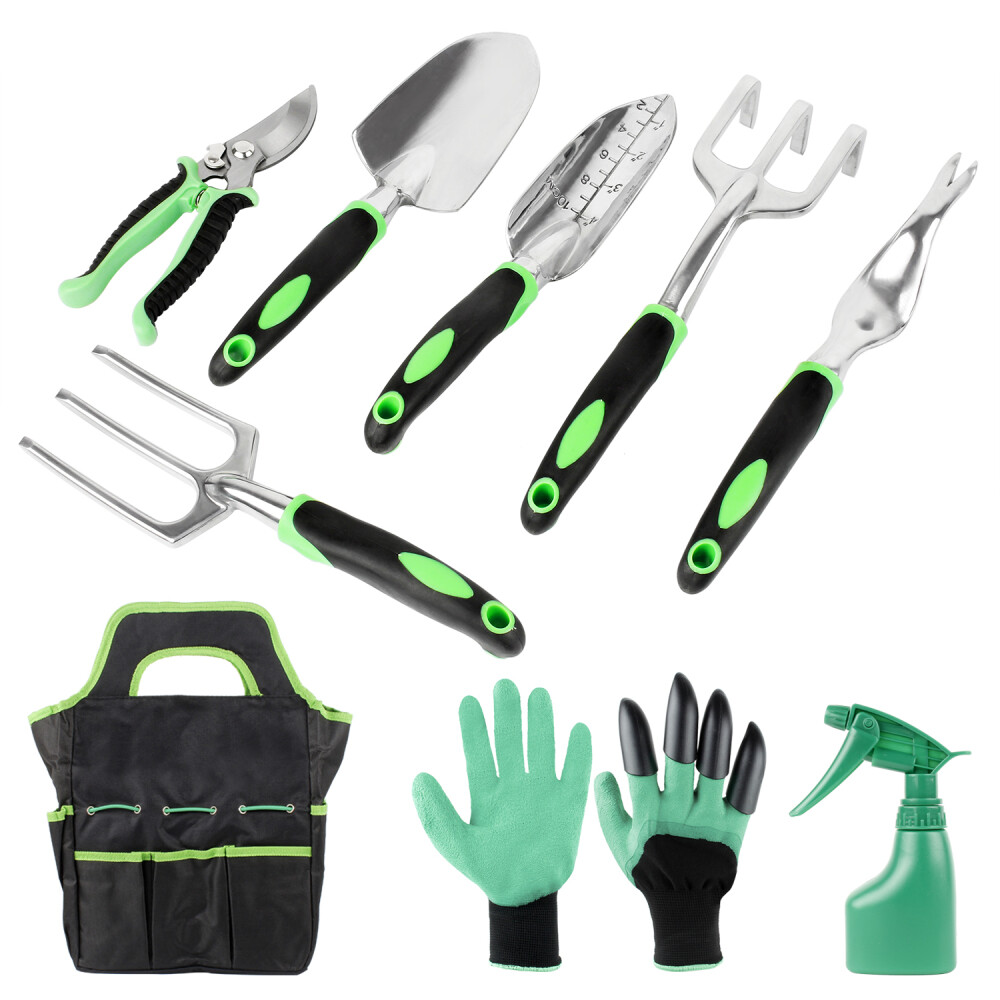 Professionnel Outil de Jardin Set 9 Tlg Jardinage Gerätesets Pelle Vert Professionnel Outil de Jardin Set 9 Tlg Jardinage Gerätesets Pelle Vert