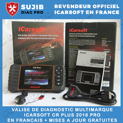Valise Diagnostique Multimarque Auto En Français Obd avec Ecran ICARSOFT CR PLUS Valise Diagnostique Multimarque Auto En Français Obd avec Ecran ICARSOFT CR PLUS
