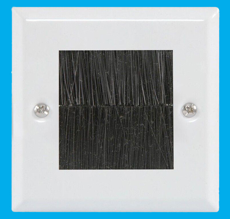 2x Plaque Brosse 1 Bande Câble Rangé ,TV Av Ordinateur Imprimante Mur Port Étuis 2x Plaque Brosse 1 Bande Câble Rangé ,TV Av Ordinateur Imprimante Mur Port Étuis