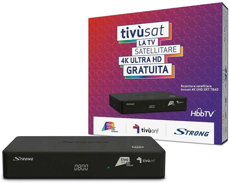 Decoder satellitare tivùsat 4k Strong SRT7840 (DVB-S2 Ultra HD TV) 