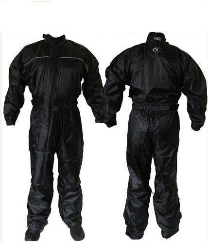 Combinaison 1 pièce motocyclette coupe-vent imperméable noir avec ceinture Combinaison 1 pièce motocyclette coupe-vent imperméable noir avec ceinture