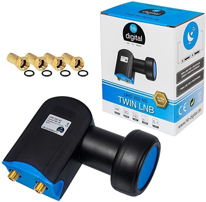 Tete de Parabole Twin Ultra Full HD TV 3D/4K/4K 2 Sorties LNB LNC Haute Qualité Tete de Parabole Twin Ultra Full HD TV 3D/4K/4K 2 Sorties LNB LNC Haute Qualité